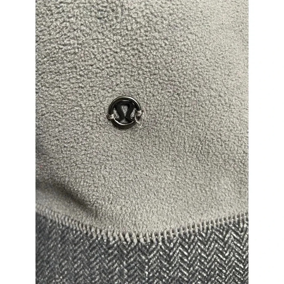 Lululemon Runaway Fleece Pullover Hood Gray Herringbone Size 4 - Picture 3 of 5